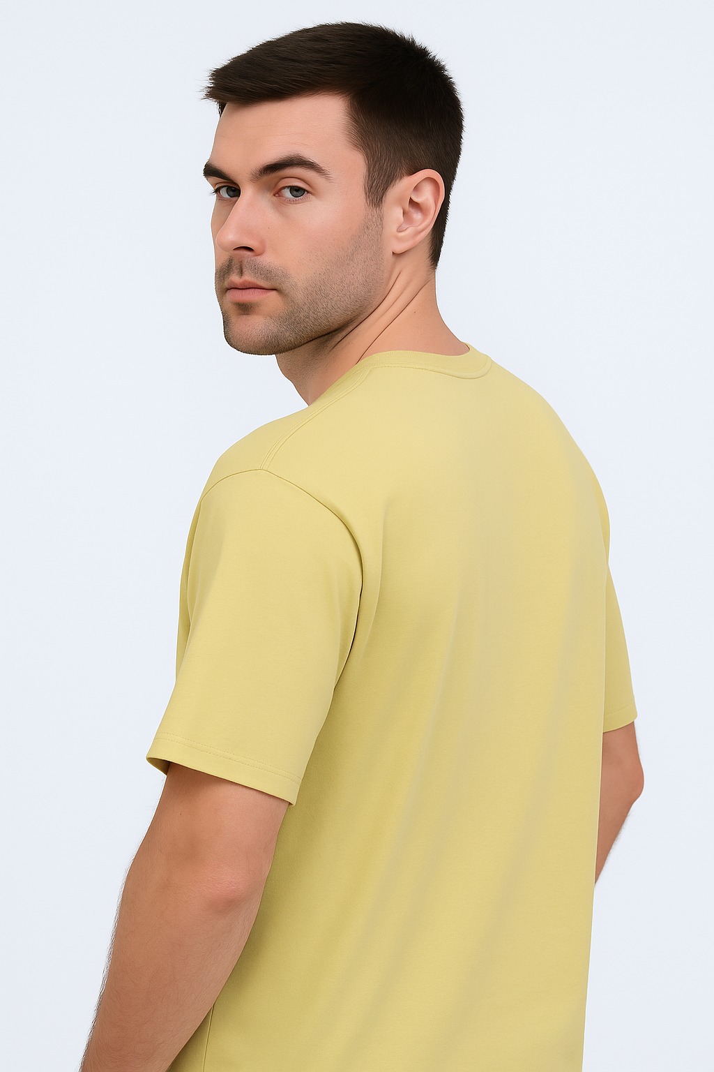 Men’s Oversized T-Shirt – Premium 100% Cotton | Beige Streetwear Fit by Saste Kapde